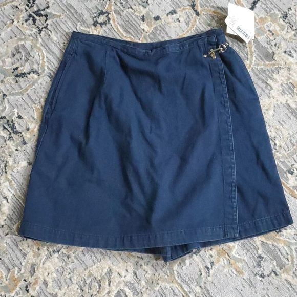 SOLD!! VINTAGE JONES NEW YORK Denim Skort - Size 10 - Picture 1 of 7